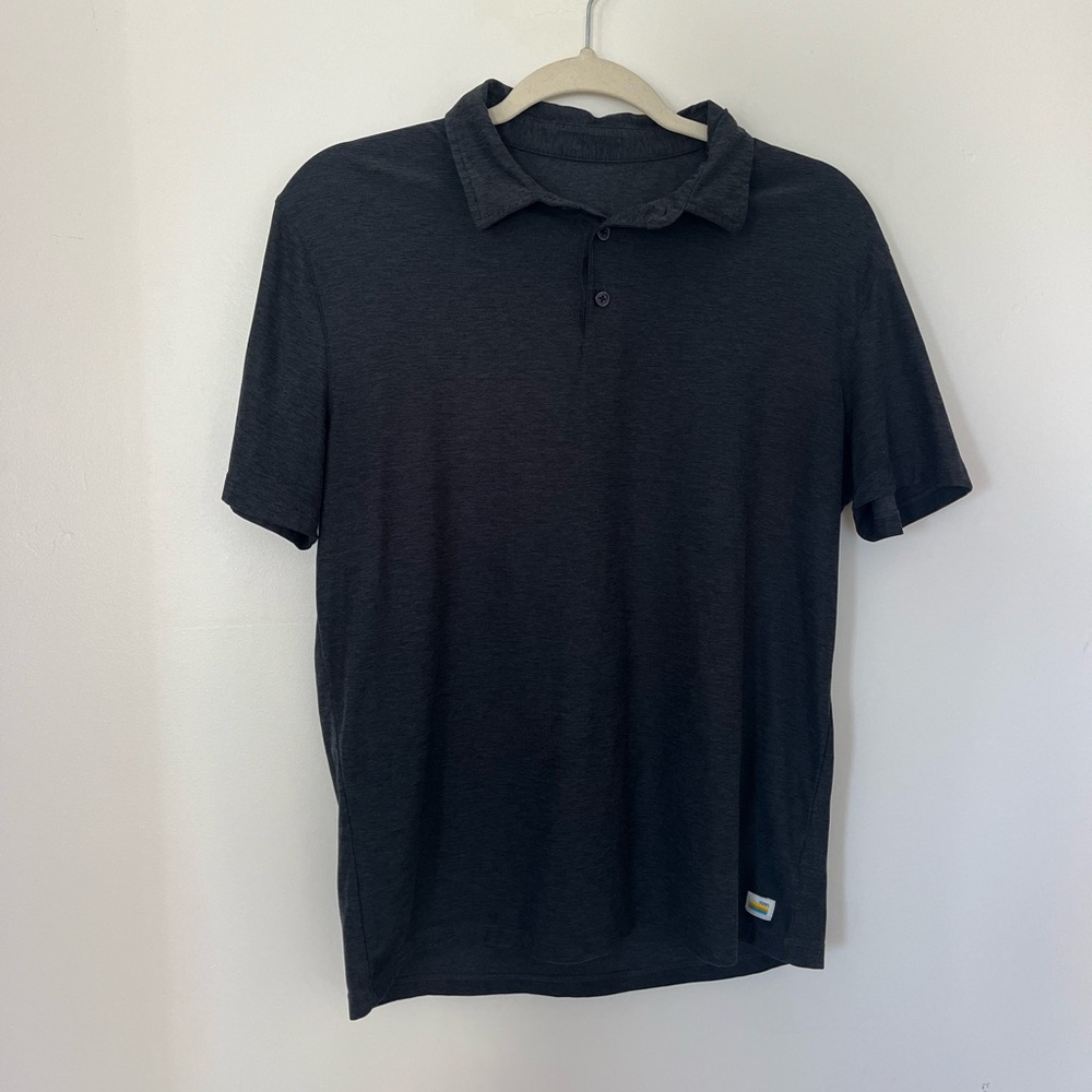 Vuori men’s gray short sleeve polo shirt S